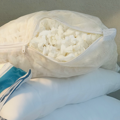 Breathable Zero-Mess Pillow Filling bag | Wash Sack and Storage